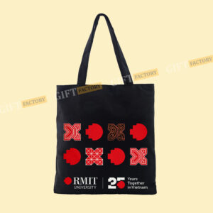 TÚI VẢI CANVAS ĐEN IN HOẠ TIẾT