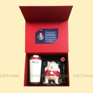 BỘ QUÀ TẶNG: LY GIỮ NHIỆT + GẤU BÔNG + BÚT KIM LOẠI + HUY HIỆU
