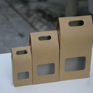 TÚI HỘP GIẤY KRAFT CÓ MẶT KIẾNG GF34